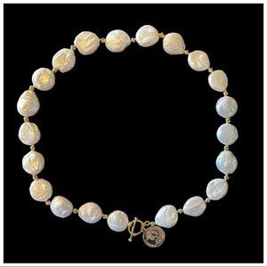 Natural Pearl Coin Necklace